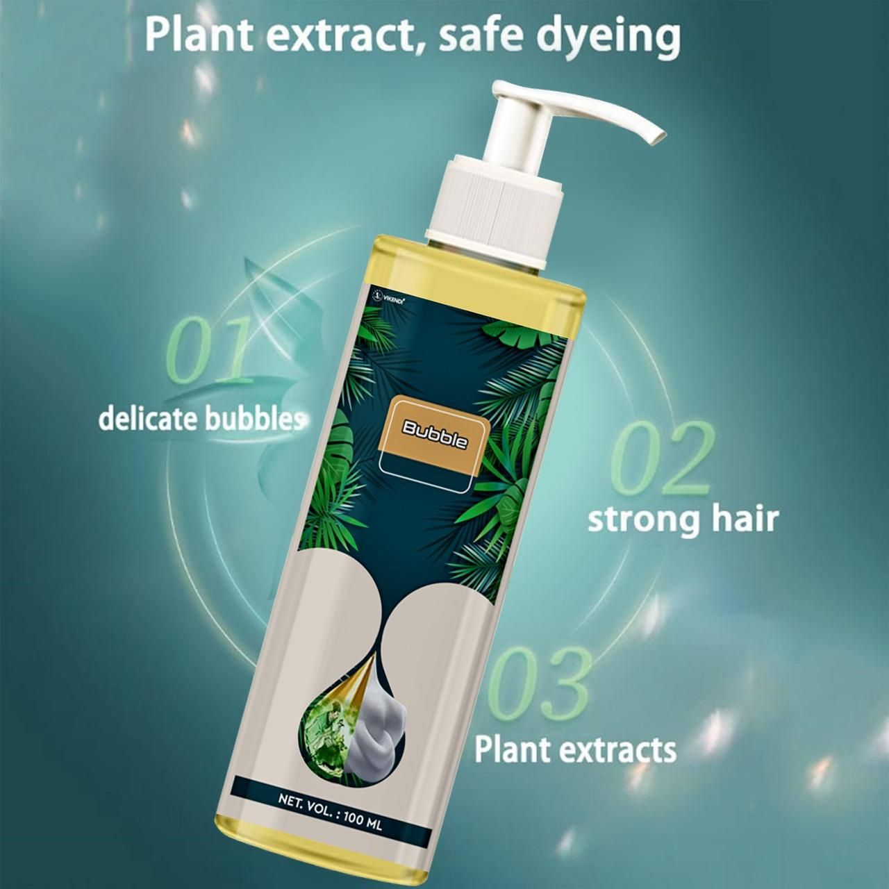 Natural Plant Bubble Hair Dye (Black Dye) 100ML