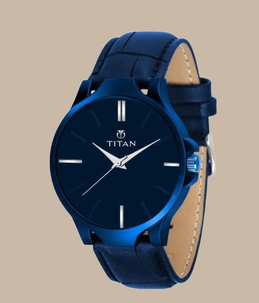 Titan All Blue Leather Watch